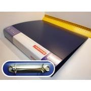 ПАПКА 2 кольца Brauberg А4 с карманом 221792 синяя